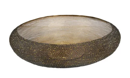 Kaheku Dekoschale Yon, Schwarz/Gold, Ø 60 cm, 1120014613 in gold von Kaheku