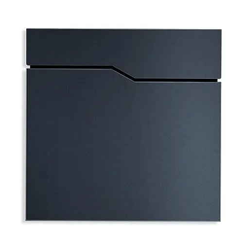 Metzler Briefkasten pulverbeschichtet in Anthrazit RAL7016 - Wandbriefkasten mit Zeitungsfach - Postkasten Hoffmann