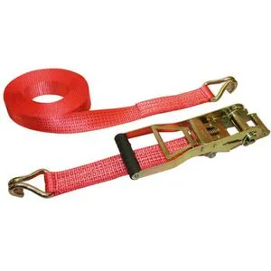 Kerbl Spanngurt 37174, Haken und Ratsche, 10m x 50mm, rot, Zurrkraft bis 5000kg