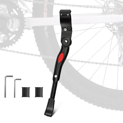 WinGluge Fahrradständer Mountainbike, Fahrrad Ständer, Bike Stand, Aluminiumlegierung Hinterbauständer, Höhenverstellbar Fahradständer, Rutschfest Seitenständer, Radständer Kinder