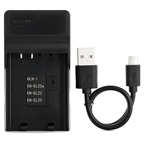 Norifon EN-EL20 USB Ladegerät für Nikon 1 AW1, 1 J1, 1 J2, 1 J3, 1 J4, 1 S1, 1 S2, 1 V3, Coolpix A Kamera und Mehr