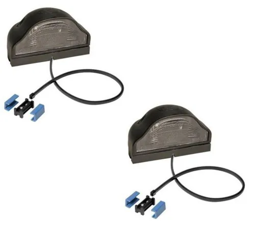 Aspöck Anhänger 2x Aspöck Regpoint Kennzeichenleuchte, DC Flachkabel 1,5m+DC Verbinder