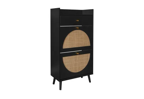 MODFU Schuhschrank mit Rattan-Optik, 60 cm