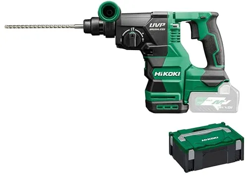 HiKOKI Akku Bohr- & Meißelhammer DH3628DAW2Z 36V - Bohrmaschinen: Vielseitiger Kombihammer mit 3 Betriebsarten und Reactive Force Control für sicheres Arbeiten. Ergonomischer Griff und brushless Motor für hohe Leistung und Langlebigkeit.