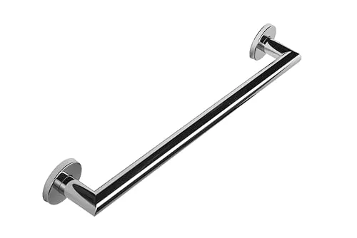Croydex Edelstahl Haltegriff 60 cm mit Unterputzarmaturen - Griffstangen für das Bad, 32 mm Durchmesser für sicheren Halt, ideal für Badewanne und Dusche, korrosionsbeständig und stilvolles Design für mehr Sicherheit.