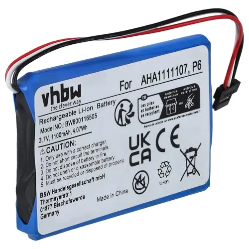 vhbw Akku kompatibel mit Tomtom Go 4FA60, Essential, 610 GPS Navigation Navi (1100 mAh, 3,7 V, Li-Ion)