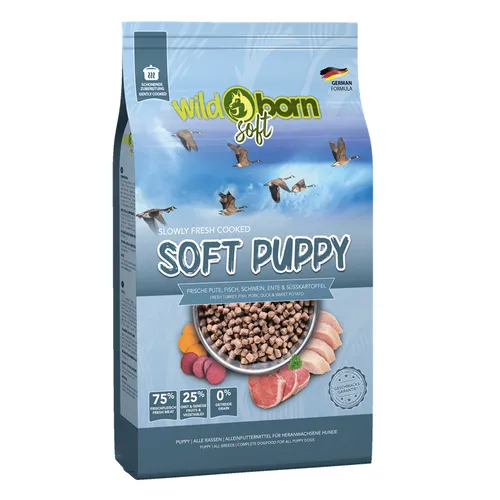 Wildborn SOFT Puppy 4 kg - getreidefreies Soft-Hundefutter für Welpen.