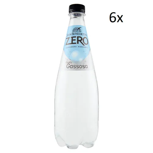 6x San Benedetto Gassosa zero PET Flasche ohne zucker 75cl softdrink ohne Zucker