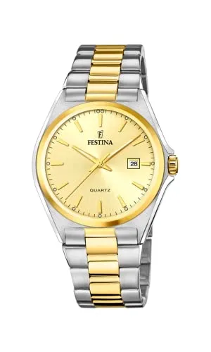 Festina Herren Analog Quarz Uhr F20554/3 - Armbanduhren für Herren mit elegantem Edelstahlarmband, blauem Ziffernblatt und 5 ATM Wasserdichtigkeit – ideal für den Alltag und besondere Anlässe.
