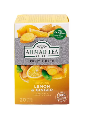Ahmad Tea Lemon & Ginger - Früchte- und Kräutertee 20 Btl