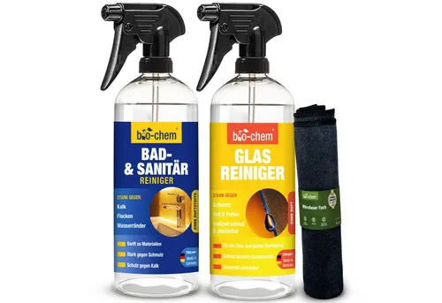 bio-chem Badreiniger Basic Set 3-teilig – Kalk & Glas – bio-chem Badreiniger (Badreiniger BASIC 3-teilig)