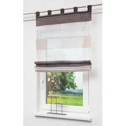 Raffrollo von Lysel - Evora 120x130cm in braunbeige - Elegantes Raffrollo aus 100% Polyester, waschbar bei 30°C, inklusive Beschwerungsstange und Montageanleitung – ideal für stilvolle Fensterdekoration.