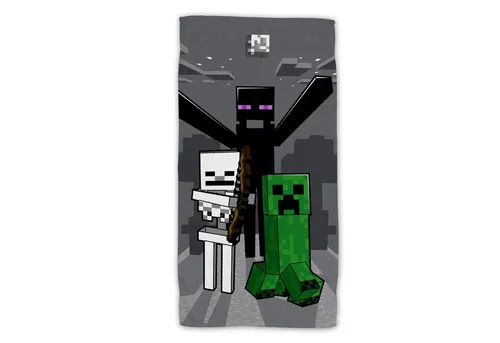 Minecraft Strandtuch Baumwolle Strandtuch Frottee Badetuch mit Premium Druck, 70x140 cm