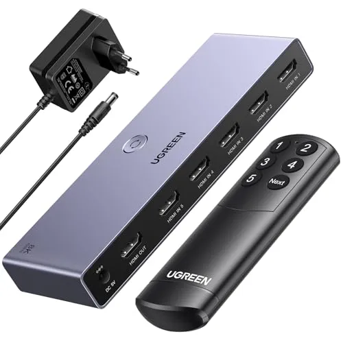 Produktbild UGREEN 8K@60Hz HDMI Switch 5 in 1 Out Aluminium