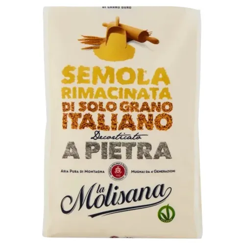 Semola Rimacinata Mehl 1kg - la Molisana - Mehl aus hochwertigem Hartweizen, ideal für die Zubereitung von Pasta und Pizza, für authentische italienische Gerichte.