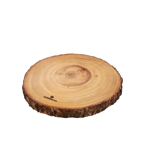 Zassenhaus Servierplatte AKAZIE - Einzigartiger Baumstamm-Look - Servierplatte aus Akazienholz, ca. 22,5 x 2,5 cm, bietet einen einzigartigen Look und ist ideal für die stilvolle Präsentation von Gerichten.