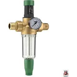 Herz Trinkwasserfilter DN25 mit Druckreduzierer, rückspülbar