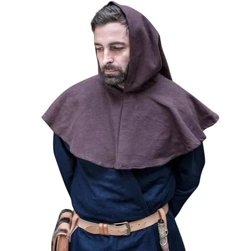 Burgschneider Ritter-Kostüm Gugel aus 100% Baumwolle - Historisches Gugel für Kostüme, aus hochwertiger Baumwolle, in verschiedenen Farben erhältlich. Ideal für Mittelalter-Veranstaltungen und Rollenspiele.