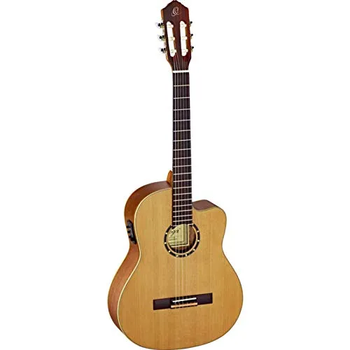 Ortega RCE131SN - Family Series Pro - Akustikgitarre mit massiver kanadischer Zederndecke und Mahagoniboden, ideal für ein warmes Klangbild und perfekten Spielkomfort.