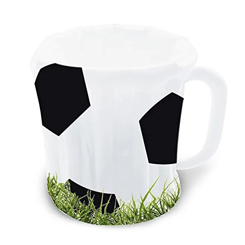 Folat 30607 Aufblasbarer Bierkrug Fußball Schwarz-Weiβ