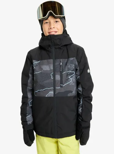 Quiksilver Side Hit Printed Jacke für Jungen - Technische Schneejacke für Jungen 4-16 mit 10K Wasserdichtigkeit und umweltfreundlicher Isolierung aus recycelten Materialien. Modernes Design für optimale Bewegungsfreiheit und Komfort.