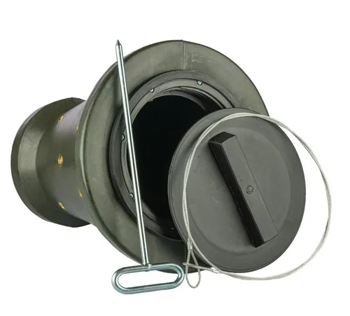 Futterkegel Sauenkreisel - Kirrkegel Futtertrommel - Kirrung & Fütterung, 18 kg Kapazität für effektives Anlocken von Wildschweinen, ideal für die Jagd.