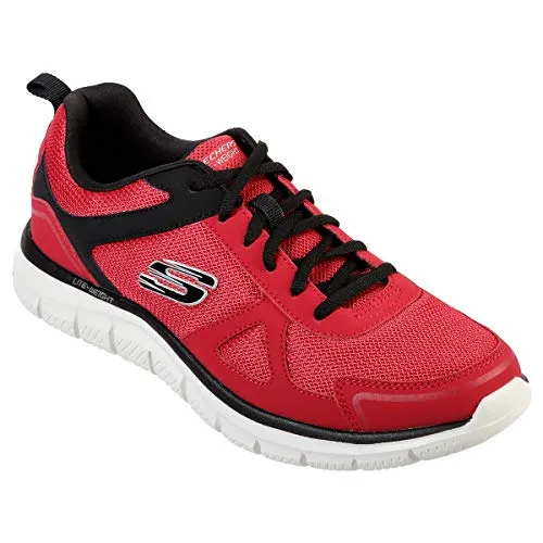 Skechers Track Scloric Herren Sneaker - Bequemer Sportschuh aus Leder - Laufschuhe für Herren mit Memory-Foam-Fußbett für optimalen Komfort, ideal für Freizeitaktivitäten und sportliche Einsätze.