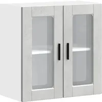 vidaXL Küchen-Hängeschrank Porto Betongrau - Küchenhängeschrank mit Glastür, bietet viel Stauraum und ist ideal zur Wandmontage für mehr Ordnung in deiner Küche.