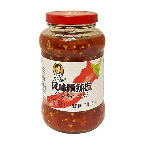 Lao Gan Ma Einlegte Chillis geschnitten 750g