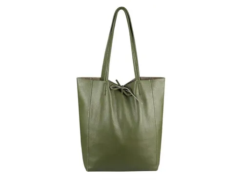 ITALYSHOP24 Schultertasche Made in Italy Damen Premium Leder SHOPPER Tasche HOBO Umhängetasche, Echtleder Business Bag leicht groß klassisch sicher geräumig Beutel