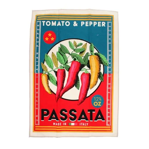 Geschirrtuch Vintage Passata 50x70cm Baumwolle Paprikamotiv von Rex London