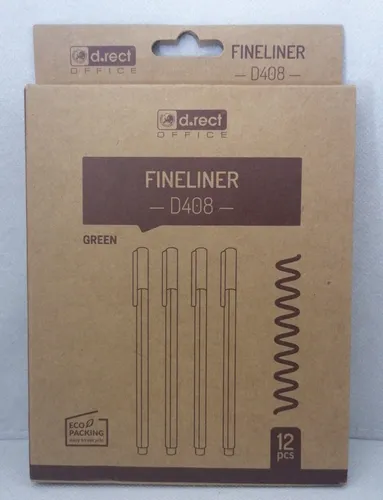 P034 - D.RECT - D408 Fineliner - 0,4mm 12 Stück Grün - NEU