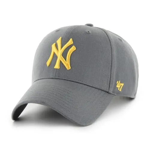 '47 New York Yankees MLB Most Value P. Dunkelgrau Snapback Cap - Hüte, Kappen & Mützen für Baseball-Fans – Hochwertige Cap mit gesticktem Teamlogo, verstellbar für optimalen Tragekomfort und das ideale Accessoire für jeden Yankees-Fan.