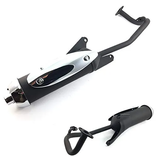 AUSPUFF ANLAGE 50-80cc GY6 für AGM GMX BAOTIAN QT-9 JINLUN QT-5 BENZHOU YIYING QT-02 REX RS JACK FOX FLEX TECH HYOSUNG JONWAY ZNEN CHINA ROLLER GY6