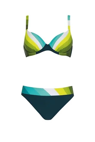 Sunflair Bikini verstellbareTträger blau Zweiteiler mit Schalen modern Strandmode