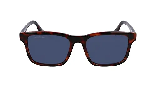 Lacoste L997S Unisex-Sonnenbrille - Sportbrillen mit braunem Kunststoff-Gestell und blauen Gläsern, ideal für stilvolle Outdoor-Aktivitäten.