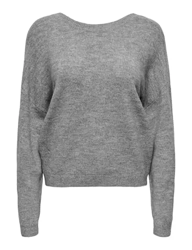 ONLY Damen Onlmanifesta Reversible Bf KNT Pullover - Pullover für Damen von ONLY, wendbares Design mit schwarzer Spitze für vielseitige Styles.