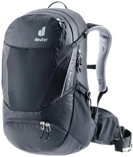 Deuter Trans Alpine 22 SL Black - Fahrrad-Rucksack - Rucksack für Frauen mit 22 l Volumen, aus recyceltem Material – ideal für Fahrradtouren und umweltbewusste Abenteurerinnen.