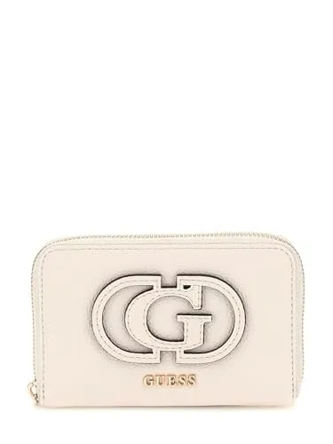 GUESS Calebra SLG Medium Zip Around Wallet M Cream White in weiß von GUESS