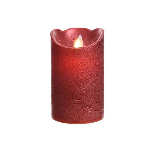 Lumineo LED Flackerkerze 7.5cm in Rot