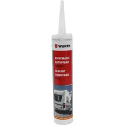 Würth Dichtmasse abtupfbar 310 ml Kartusche schwarz für Wohnmobil Caravan Camper Boot - Schwarz