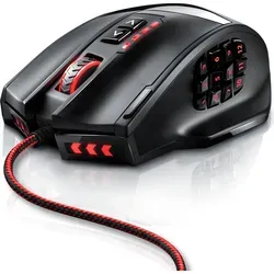 Titanwolf Gaming-Maus 16400 DPI - Kabelgebunden für Gamer - Ergonomische Gaming-Maus mit bis zu 16400 DPI und 18 programmierbaren Tasten. Ideal für präzises Gaming und individuelle Anpassung dank RGB-Beleuchtung und Gewichten.