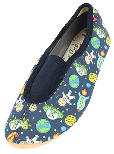 Beck Jungen Space Hausschuh, Blau, 25 EU