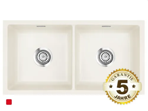 Systemceram Mera Twin U Jasmin Keramikspüle von systemceram