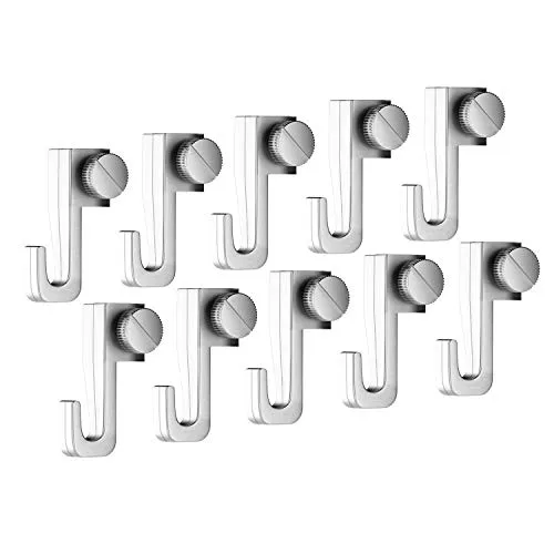 Bilderhaken Mini für Bilderschienen Galerieschienen - Tragkraft 4kg - Set 10 Stück verstellbare Bildaufhänger von Hang-it