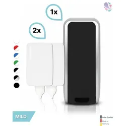 Blanc HYGIENIC Schaumseifen-Spender Cosmos – Ergiebiger Seifenspender für Wandmontage - Seifenspender für Wandmontage mit 2x 1L Handseife. Ergiebig mit bis zu 5.000 Anwendungen und mild zur Haut. Qualität Made in Germany.