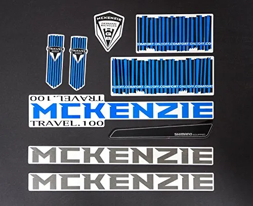 Fahrrad Rahmen Aufkleber Schriftzug Frame Sticker Set Decal blau grau Bike Design