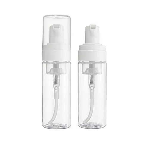 Zweiteiliger, transparenter Schaum-Spender, leere Kosmetikflaschen, Gesichtsreinigungs-Schaumbehälter für Kastilien-Flüssigseife., farblos, 100 ml