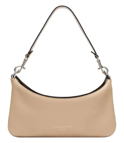 Liebeskind Berlin Alessa 3 Pebble S Sandy Schultertasche - Damen-Schultertaschen aus robustem, vollnarbig geprägtem Rindsleder mit elegantem Magnetverschluss, ideal für verschiedene Anlässe und handlich für das Nötigste.