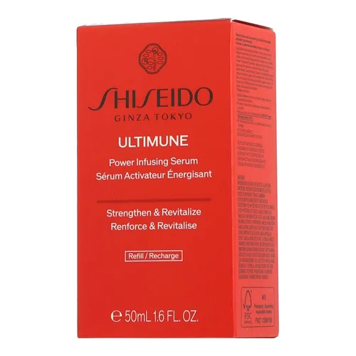 Shiseido Ultimune Power Infusing Serum 4.0 Nachfüllung 50 ml - Gesichtsserum mit kraftvollem Anti-Aging-Effekt, stärkt die Hautabwehr und reduziert sichtbar Zeichen der Hautalterung. Ideal für alle Hauttypen, auch empfindliche Haut.